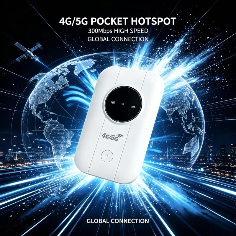 Asia‑Europe Frequency 4/5G Hotspot Gadget, USB‑Supply 300Mbps Router for Picnic Multi‑phone Internet‑access