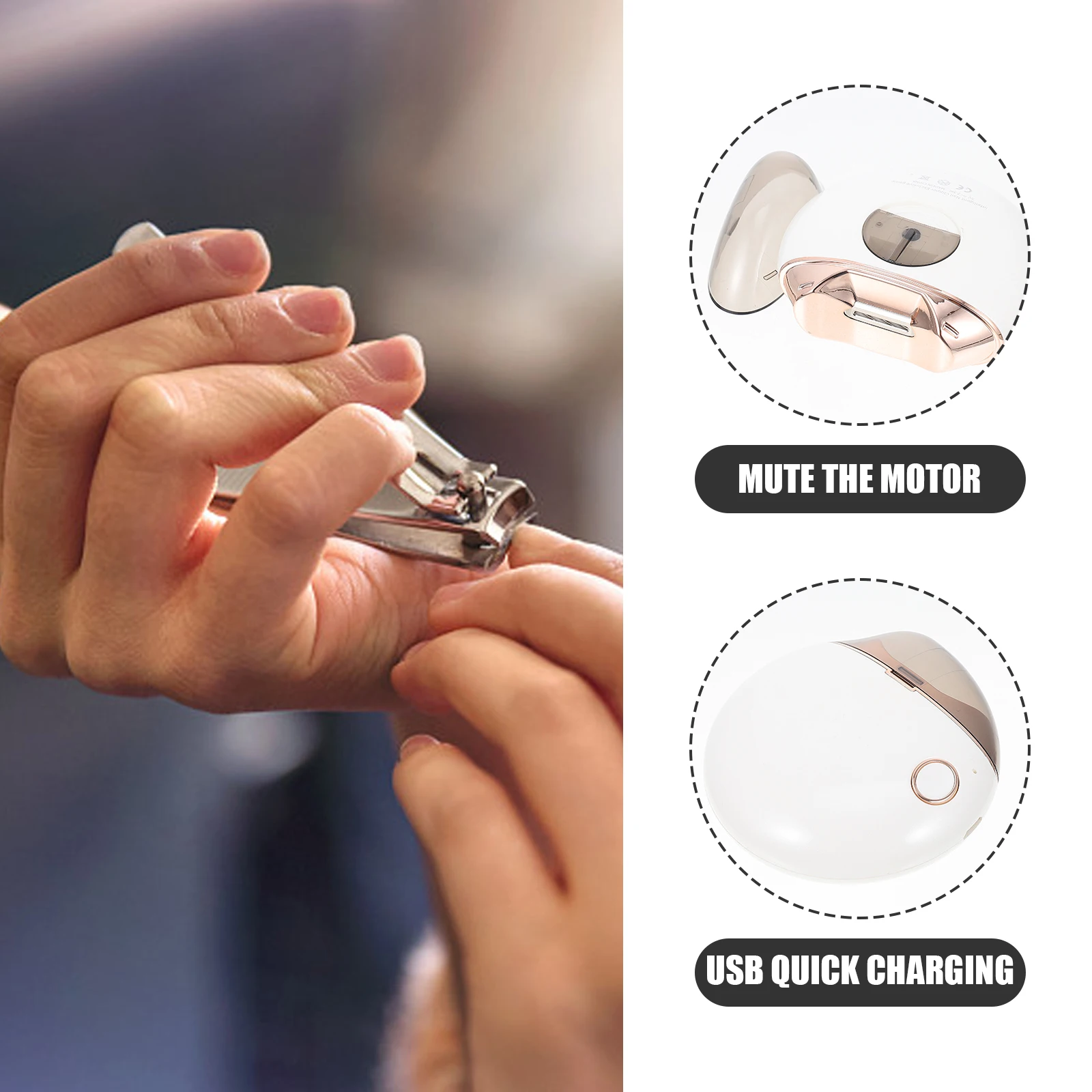 

Electric Trimmer Kids Safe Automatic Pedicure Electric Kids Nail Trimmers Tool Set Plastic Lightweight Portable Nail Care