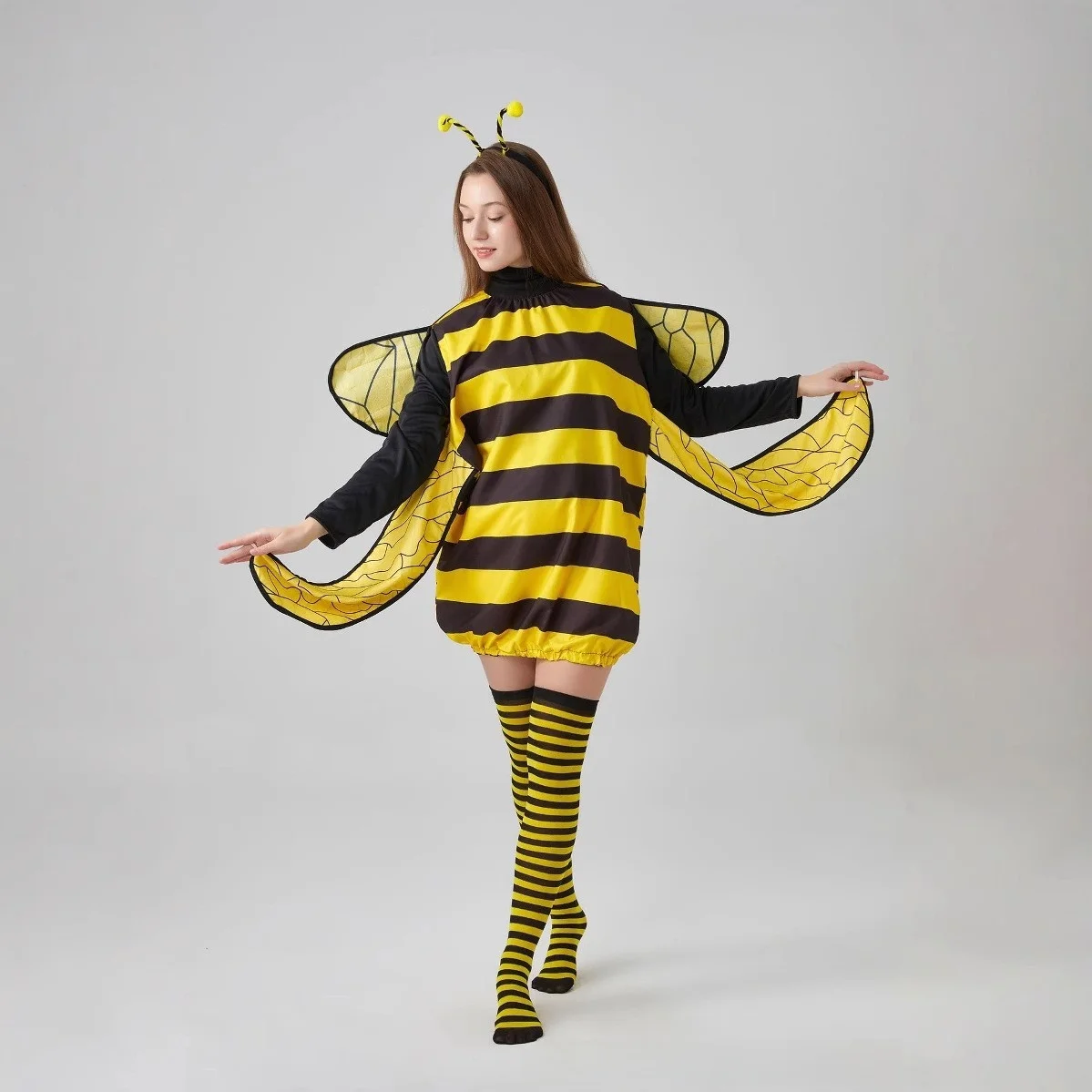 Kostium Cosplay Pszczoły na Halloween, Ubrania Festiwalowe dla Dorosłych i Dzieci, Specjalna Oferta Transgraniczna, Materiał PU Ocn Dr