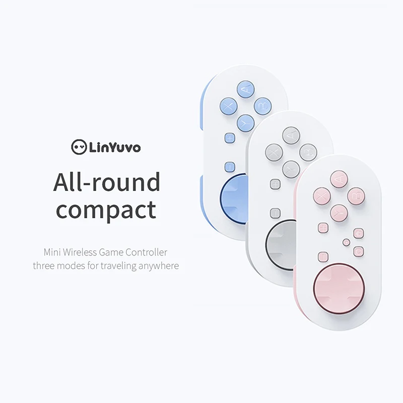 LinYuvo Mini Wireless Game Controller Meteor Light Key Sized Pocket Gamepad for Switch&Lite&OLED, Windows, Android iOS PC