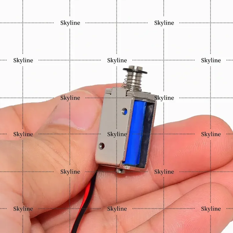 For DC 3V 5V 6V 12V Miniature Electromagnet Frame Type Through Hole Push Pull Solenoid With 4mm Stroke