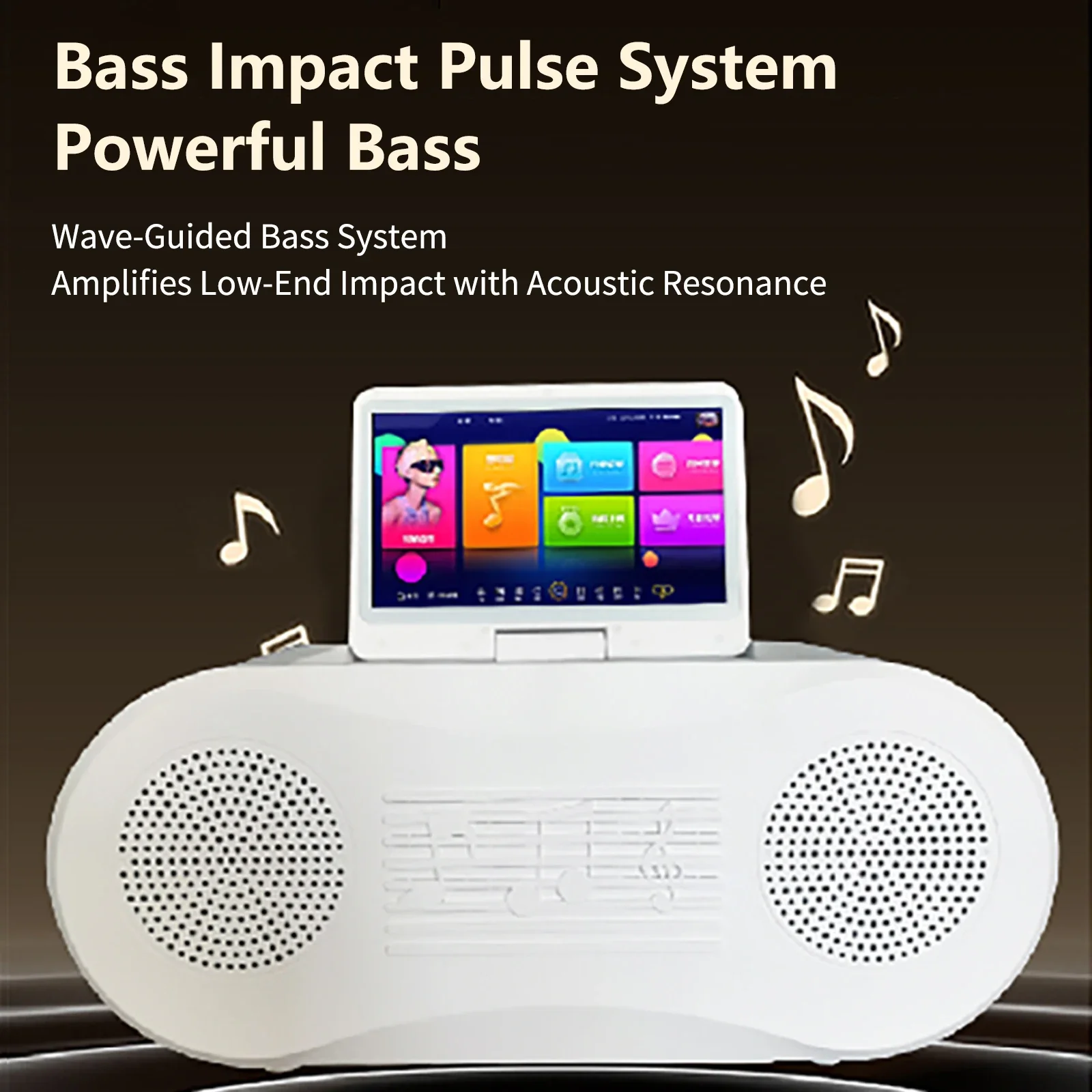 Professional WiFi Karaoke Machine Touch Screen KTV Jukebox System Portable Speaker With 2 Wireless Microphones For Family Party