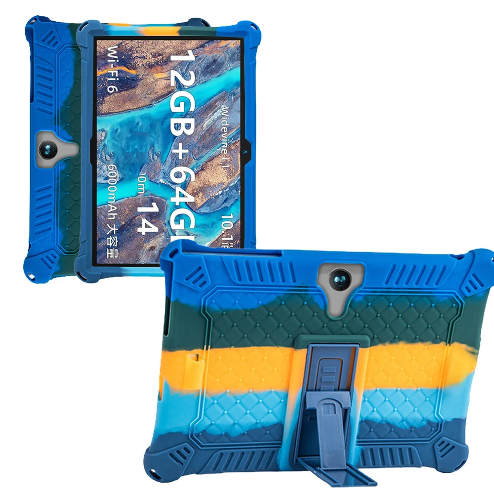 For BMAX Tablet I9 Plus 10.1 Inch Protective Cover Case Shockproof Adjustable Stand Eco-Friendly Silicone Protective Shell
