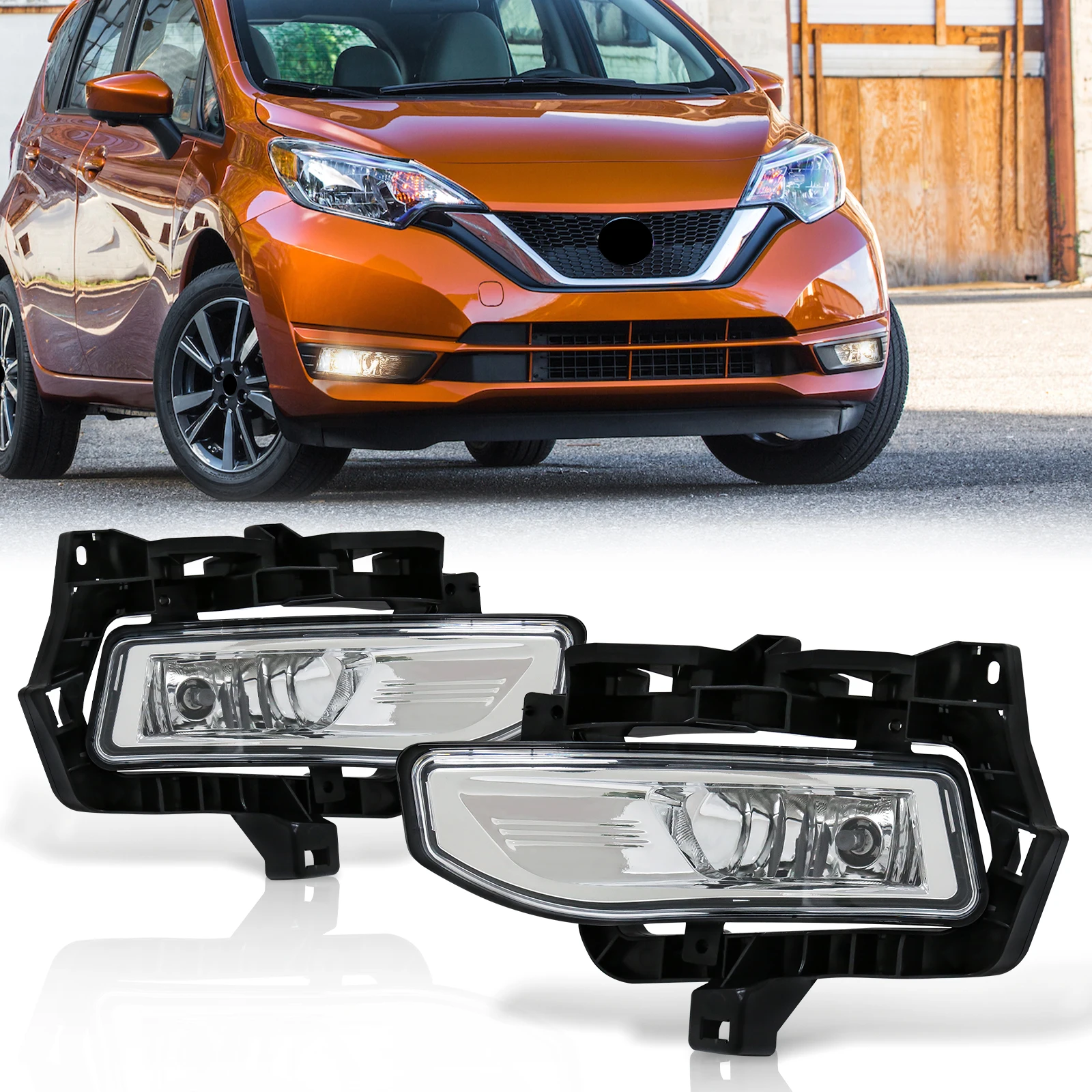 For Nissan Versa Note 2018 2019 2020 2021 2022 Halogen Fog Lamp Front Bumper Light Headlight With Wires Switch Car Accessories