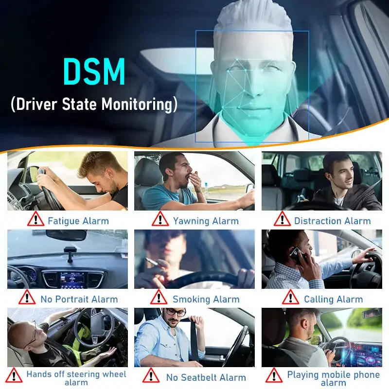 CareDrive MR830-V4-PF 4G Driving Behaviour DSM Smoke Calling Distraction Yawning Driver Abnormally Alarm For Sediment Trucks Bus