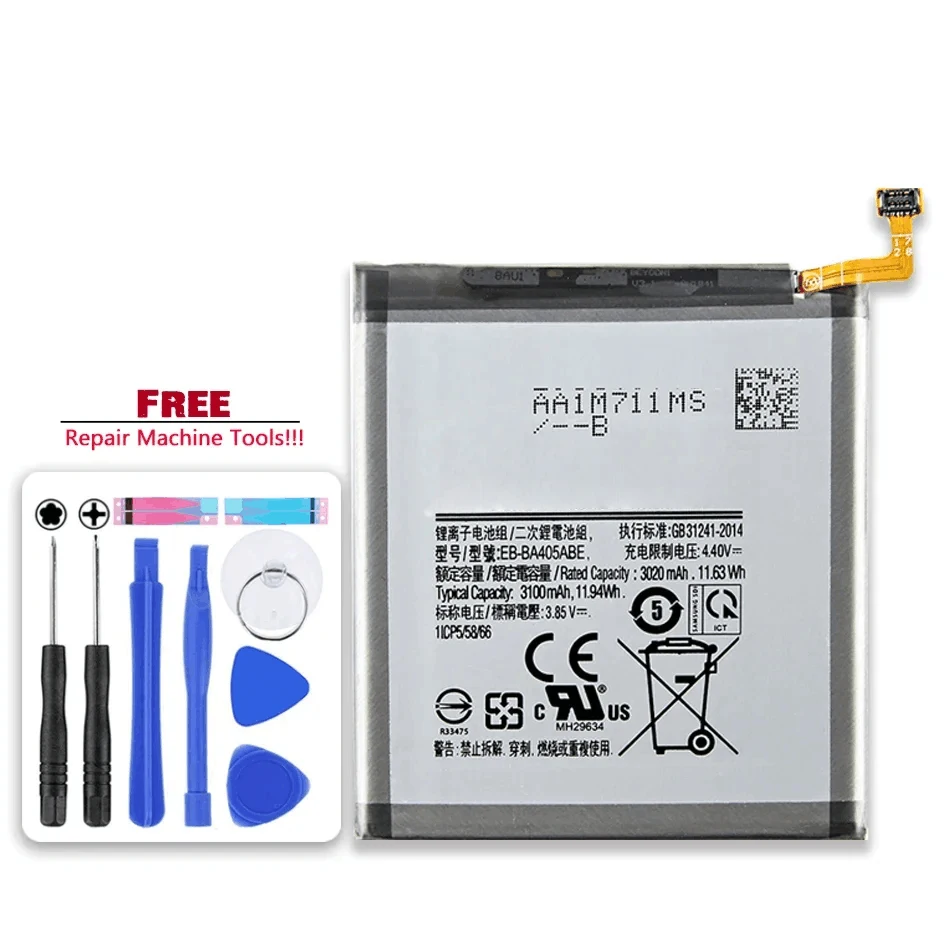 Battery EB-BA405ABU/EB-BA405ABE 3100mAh For SAMSUNG Galaxy A40 2019 SM-A405FM/DS A405FN/DS GH82-19582A Bateria