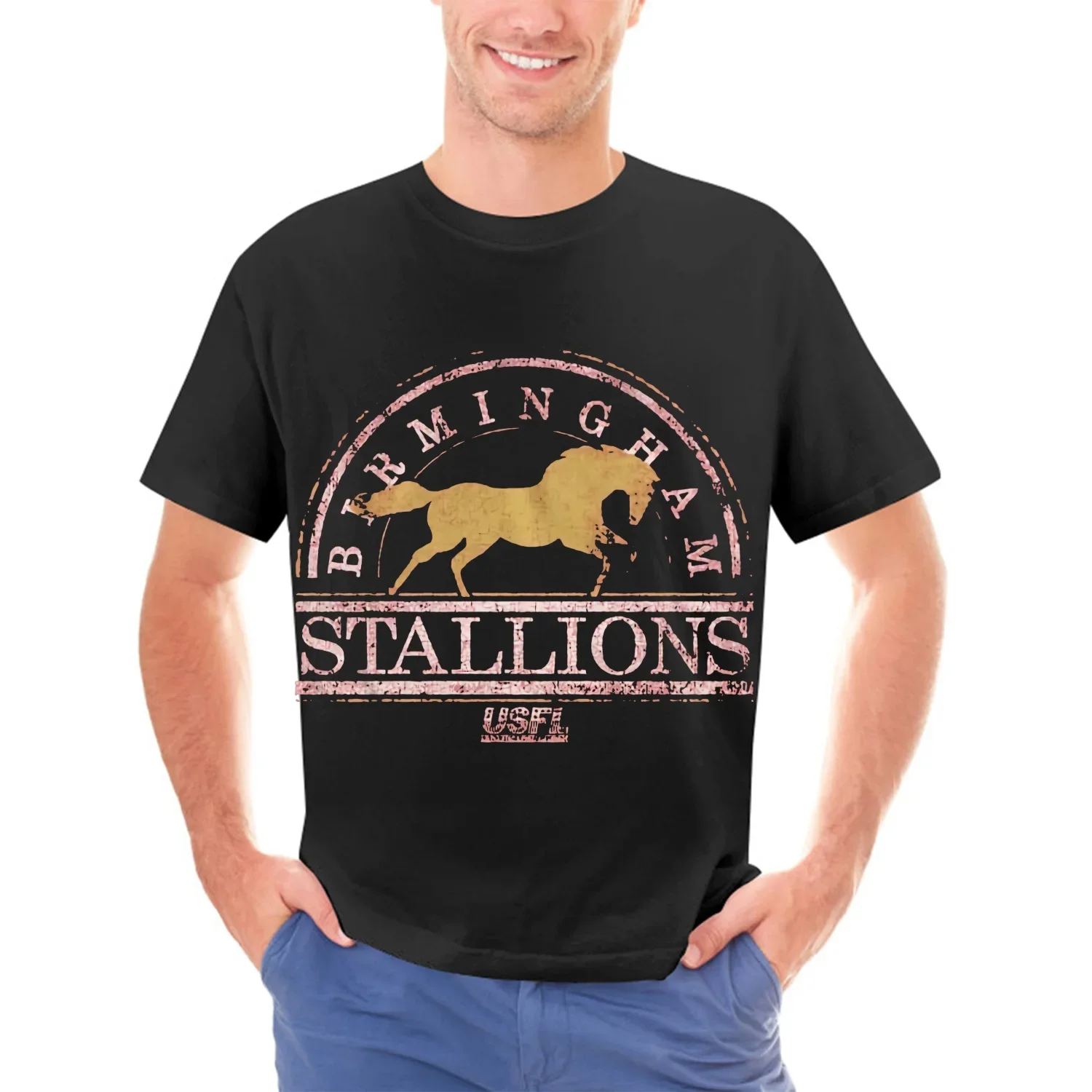 Мужская футболка с коротким рукавом, с принтом