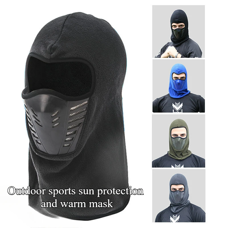 

Motorcycle Mask Fleece Thermal Neck Full Face Mask Keep Warm Riding Balaclava Biker Ski Winter Windproof Dustproof Face Shield