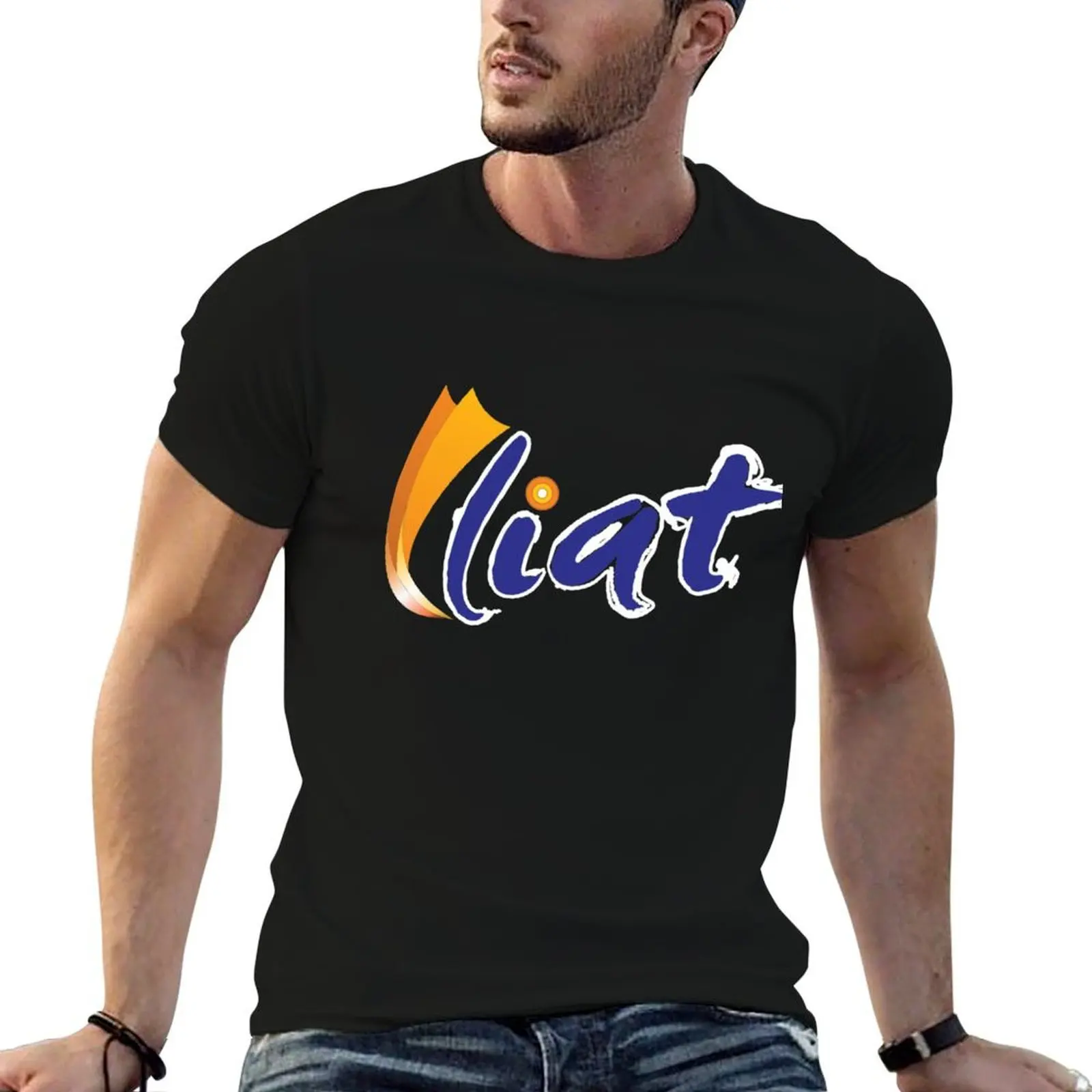 Liat The Carribean Airline logo T-Shirt boys animal print graphics oversized t shirt men