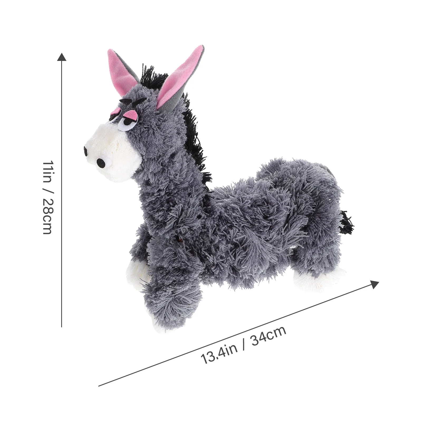 Marioneta de burro, marionetas únicas, juguete de peluche interactivo para niños, juguetes de animales de madera de pino, relleno para padres e hijos para niñas