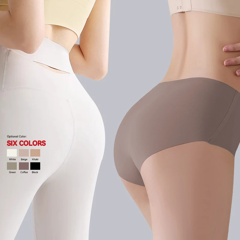 Falllsweet 4Pcs Women Seamless Silk Panties Soft Thin Female Underwear Sexy Mid-Rise Briefs Ice Silk Underpants Lingerie M-2XL - Image 2