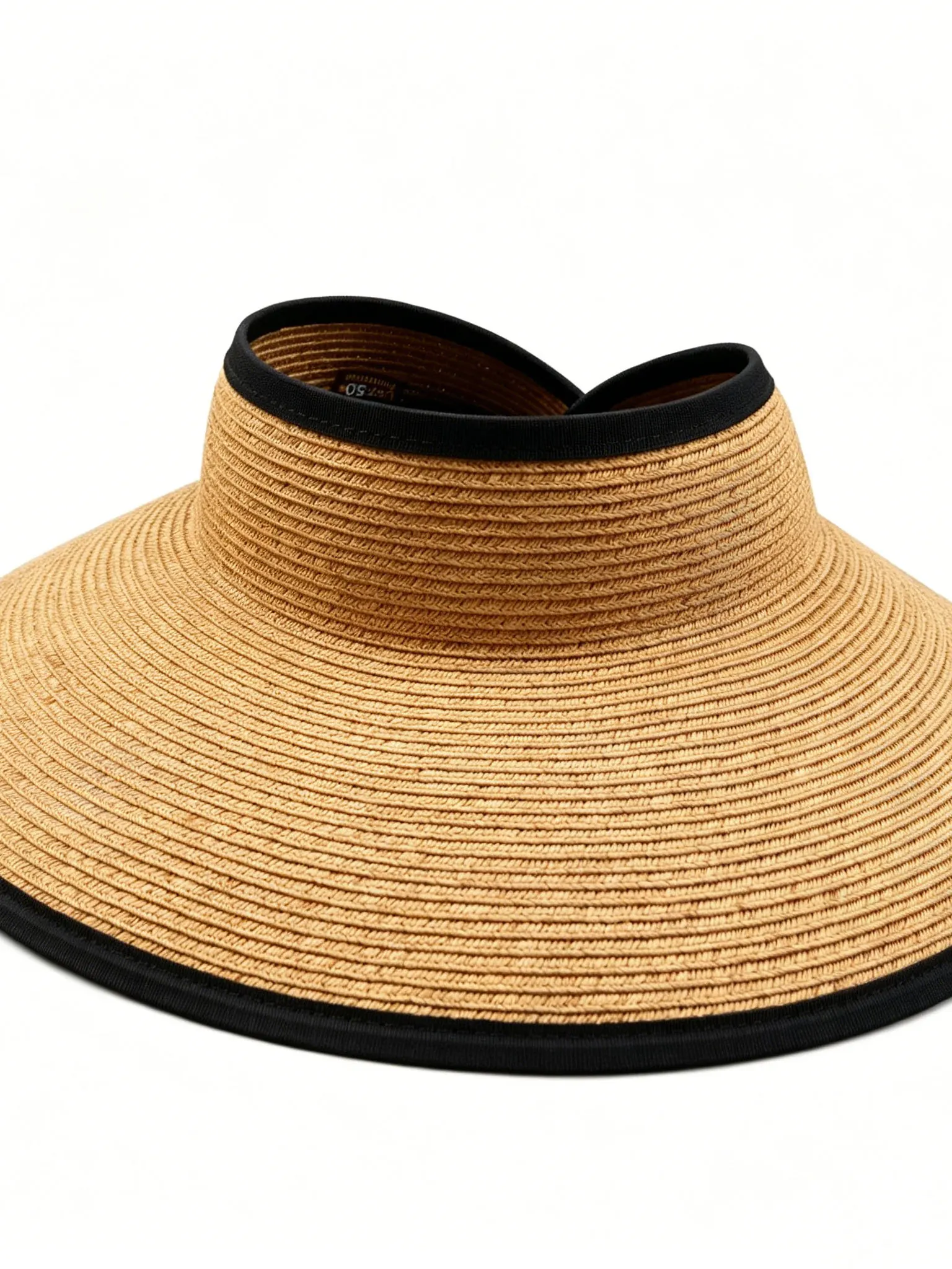 Summer Ladies Empty Top Straw Hat Large Brim Sunscreen Sunshade Hat Vacation Outing Woven Cap Women's Style Fashion Accessory
