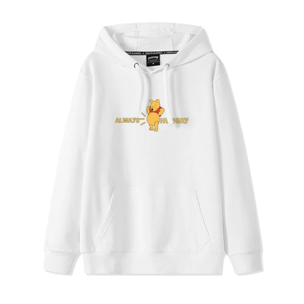 Cartoon Winnie The Pooh Modische und einfache lockere und bequeme Kapuzenpullover für Damen, multifunktionale Paar-Sweatshirt-Jacke