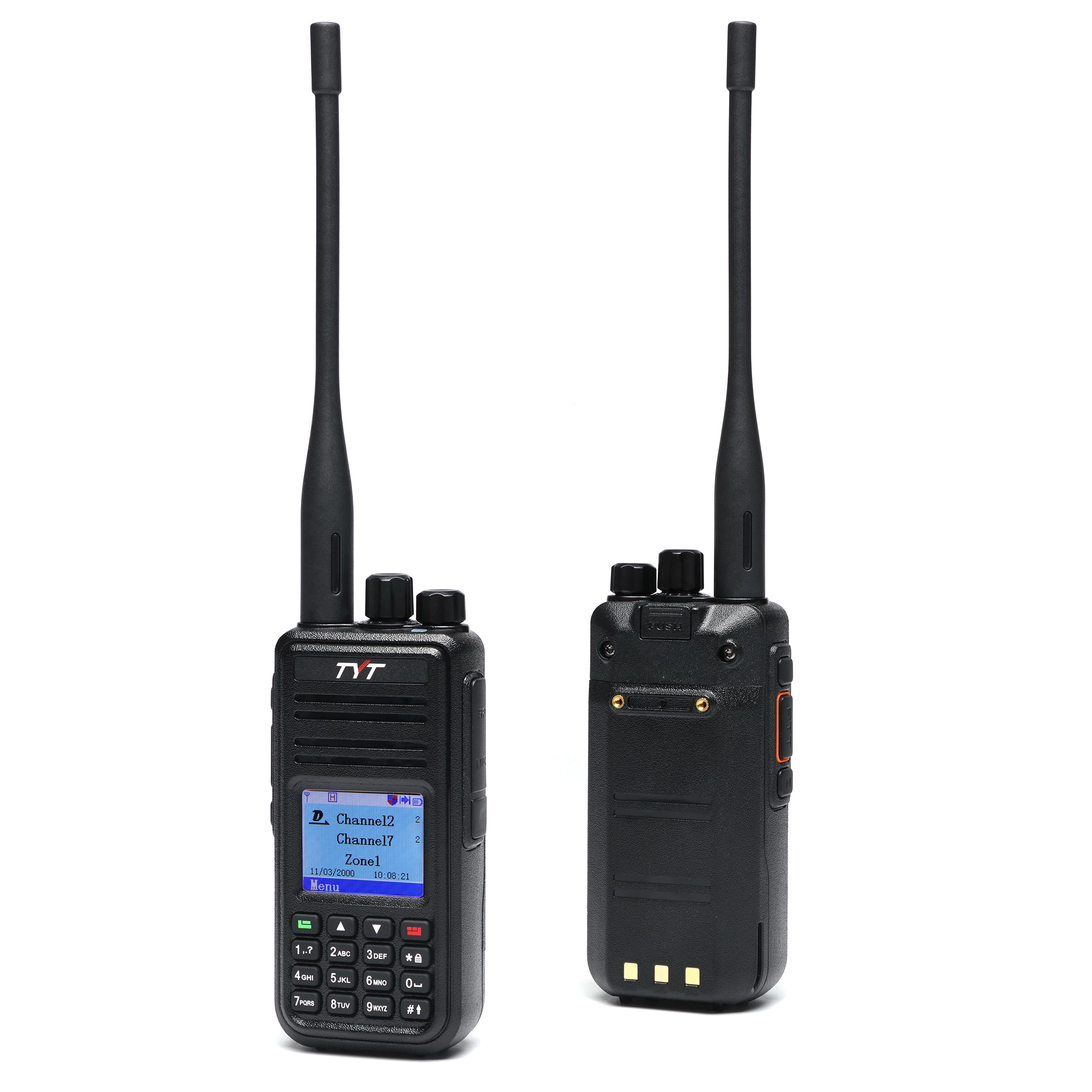 TYT Új MD-UV380 10W Digitális encrypted GPS walkie Hangosfilm Kettős szám Abroncs 136-174&400-480mhz Két Mód Átvilágítás 3000CH DMR Átvilágítás