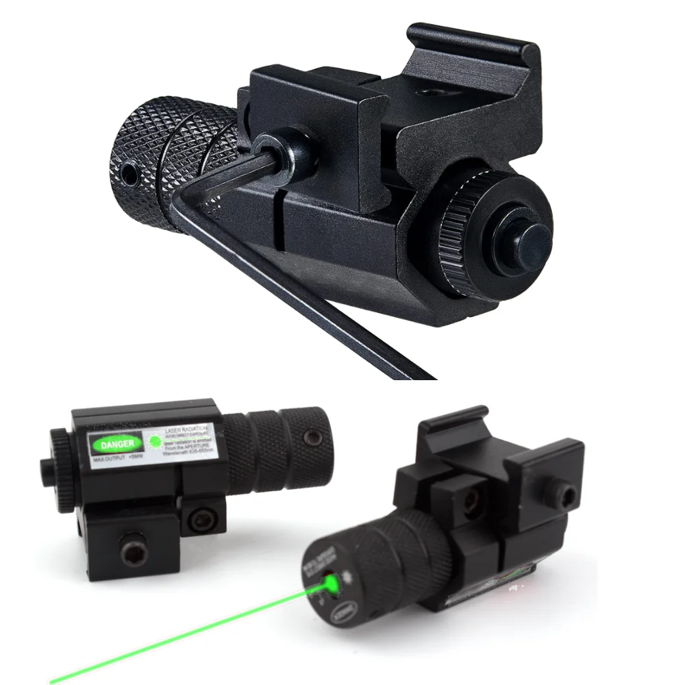 Compact Red/Green Laser Sight for Rifles Pistols fits Standard 20mm Picatinny Rail Laser Collimator