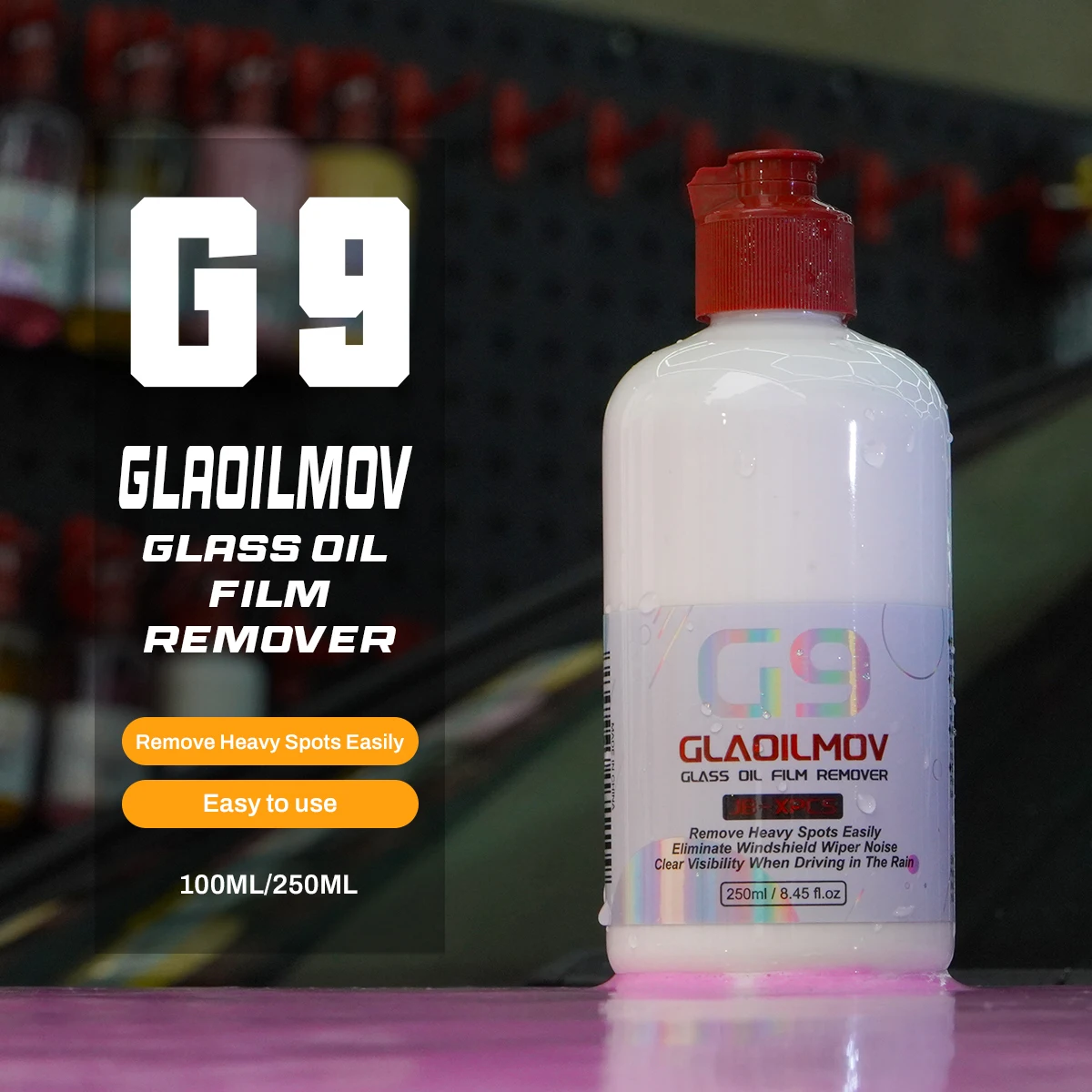 Glass Oil Film Remover Hard Spot degreasing Waxes Oils Car Cleaning Glass Cleaner for Windshield Car Accessory G9 GLAOILMOV