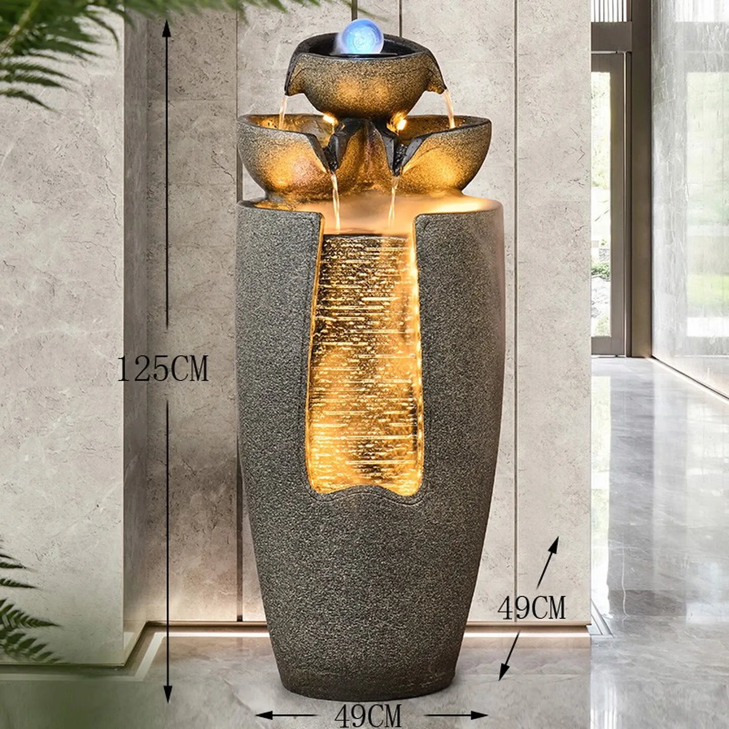 Flowing water ornament circulating water living room entrance office feng shui ball landscape