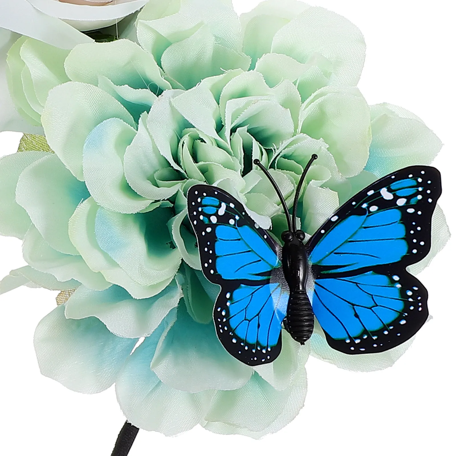 Butterfly Headband Floral Simulated Comfortable Headpiece for Weddings Prom Tea Party Cosplay Hair Decoration