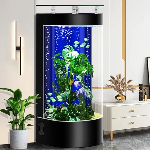 Living Room Small Aquariums Fish Tank Bowl Home Vivarium Round Aquariums Fish Tank Big Landscaping Acuarios Pet Products