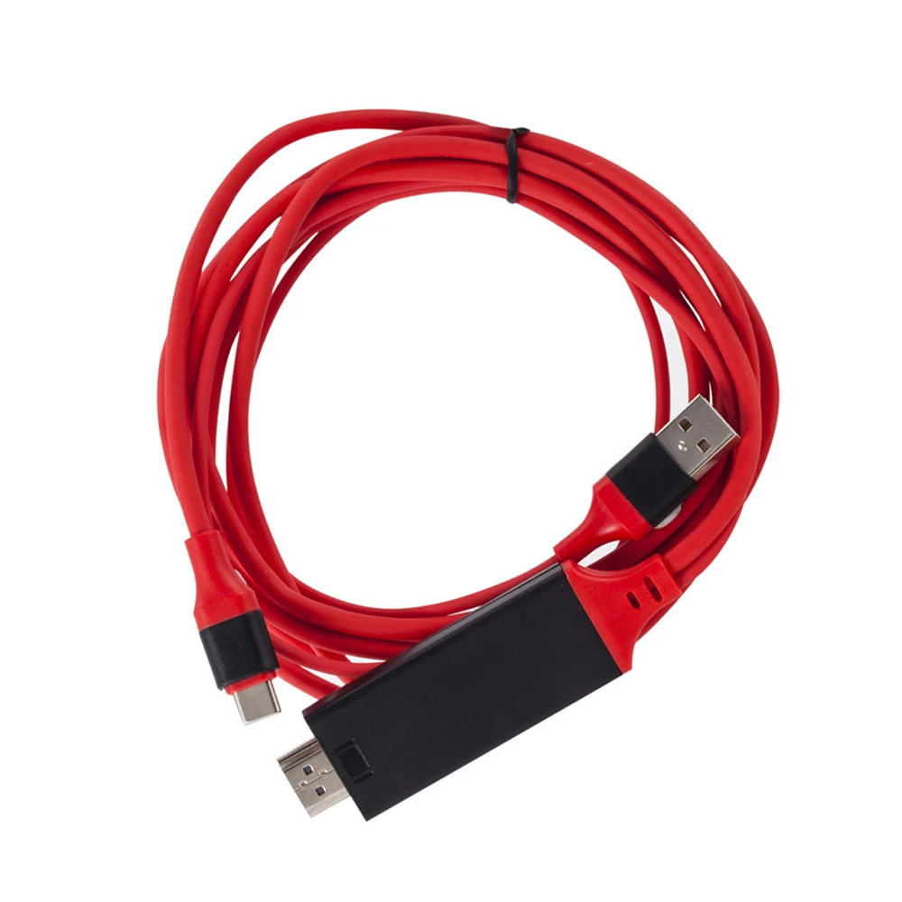 Hot 2M USB typu C 3.1 na HDMI kompatybilny kabel Adapter 4K USB C konwerter z portem zasilania USB do Samsung Galaxy S8 S9 Huawei