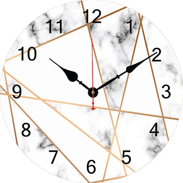 Marble Wall Clock Modern Design Living Room Bedroom Office Decoration Kitchen Clock Art Wall Watch Home Decor