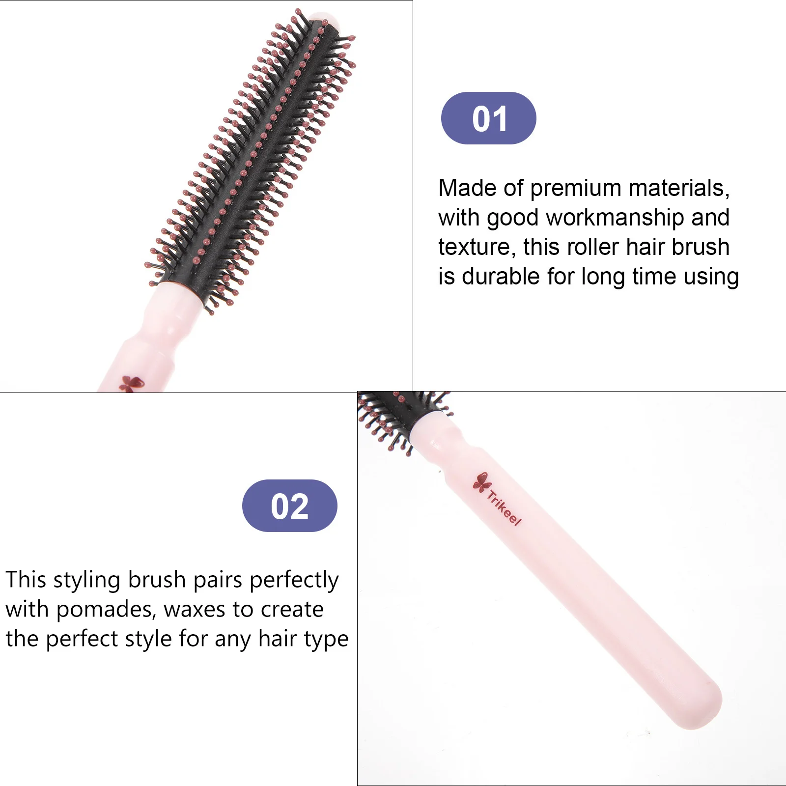 Mini Crimper Hair Tool Curl Training Brush Toddler Small Round for Blow Drying Short Dryer