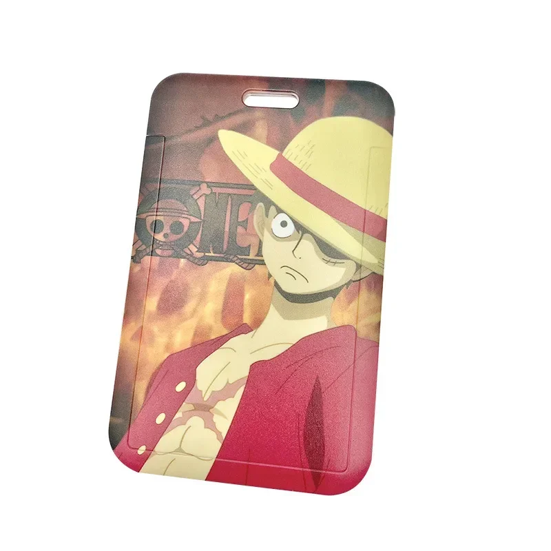 One Piece ID Card Holders Luffy Zero Anime Around with Lanyard Work Bus Cards Cases Cartoon Cute Cardholders Accessories Gift