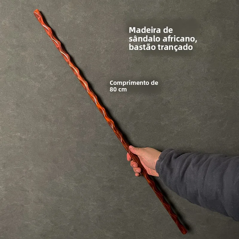 Bastão de Tai Chi em Madeira de Rosewood Africana, Bastão de Defesa Pessoal para Artes Marciais, Equipamento Esportivo