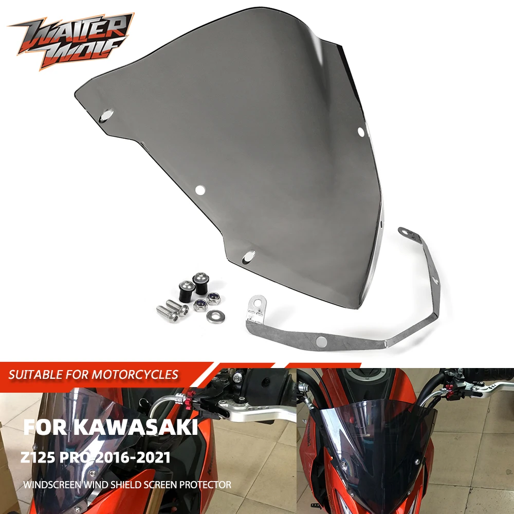 

For Kawasaki Z125 Pro BR125 Motorcycle WindScreen Screen WindShield 125 Protector Wind Shield Screen Air Deflector Protection