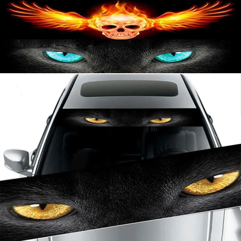 

Car Front Windshield Sticker 3D Stereo Car Stickers Shade Rear Front File Wolf Eyes Stickers for Car Auto Decorative Stickers