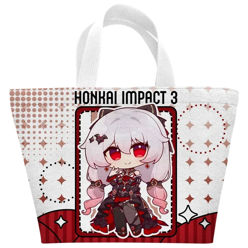 Anime Honkai Impact 3 Elysia Yae Sakura Bronya Zaychik Theresa Apocalypse Cosplay Cartoon Student Lunch Box Bento Bag Xmas Gift