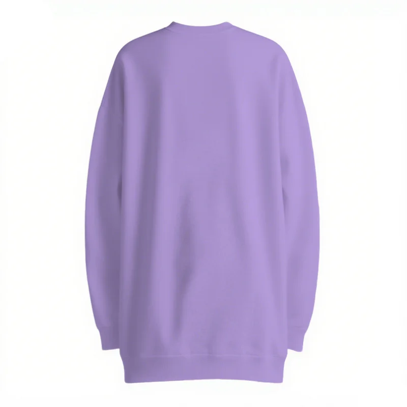 Kpop  Magic Girl Team Best Selling Optical Illusion Pattern Printed Long Purple White Bear Sweatshirt Cosplay Streetwear