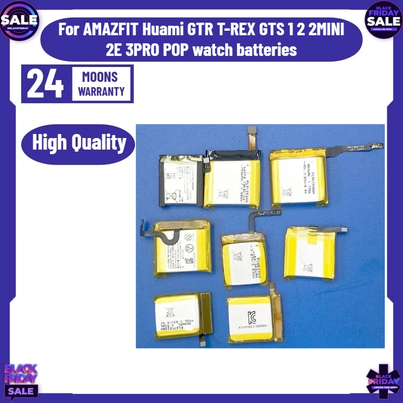 Watch Battery For Amazfit GTR Mini 43mm GTR2 2e 3 GTR3 T-REX Pro 2 Ultra GTS 4mini PL472023 PL542524GH PL402022GH A2018 A2021