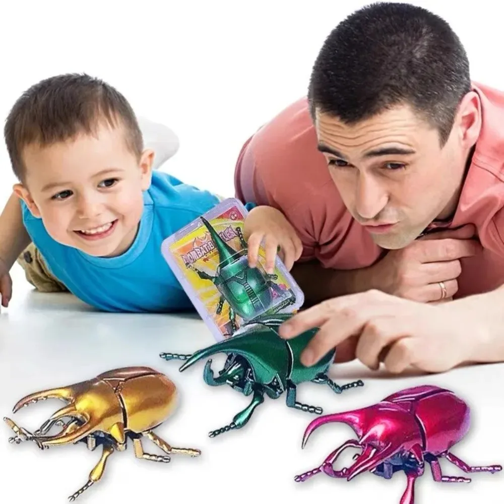 Practical Plastic Wind-Up Beetle Insect Model Material Safety Model Scarab Beetle Puzzle Children's Battle Wind-Up Toy