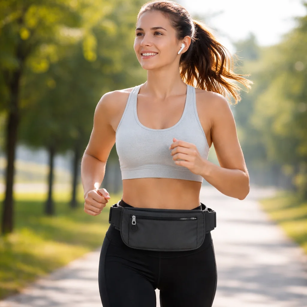 Waterproof Running Waist Bag Lightweight Invisible Running Phone Waist Bag Portable Adjustable Sports Fanny Pack Outdoor Sports