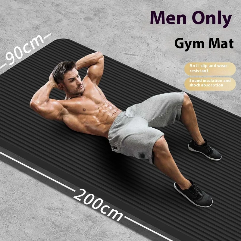 10-20mm Men  Fitness Mat Thickening Widening Lengthening Anti-skid Yoga Mat For Stretching Cardio Home Workout Exercise Mat