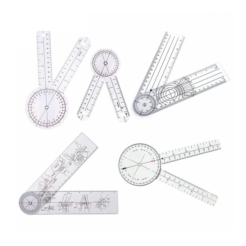 0- 360 Degree Goniometer Angle Medical Spinal Angle Ruler Angle Inclinometer Ruler Protractor Angle finder Measuring Tools New