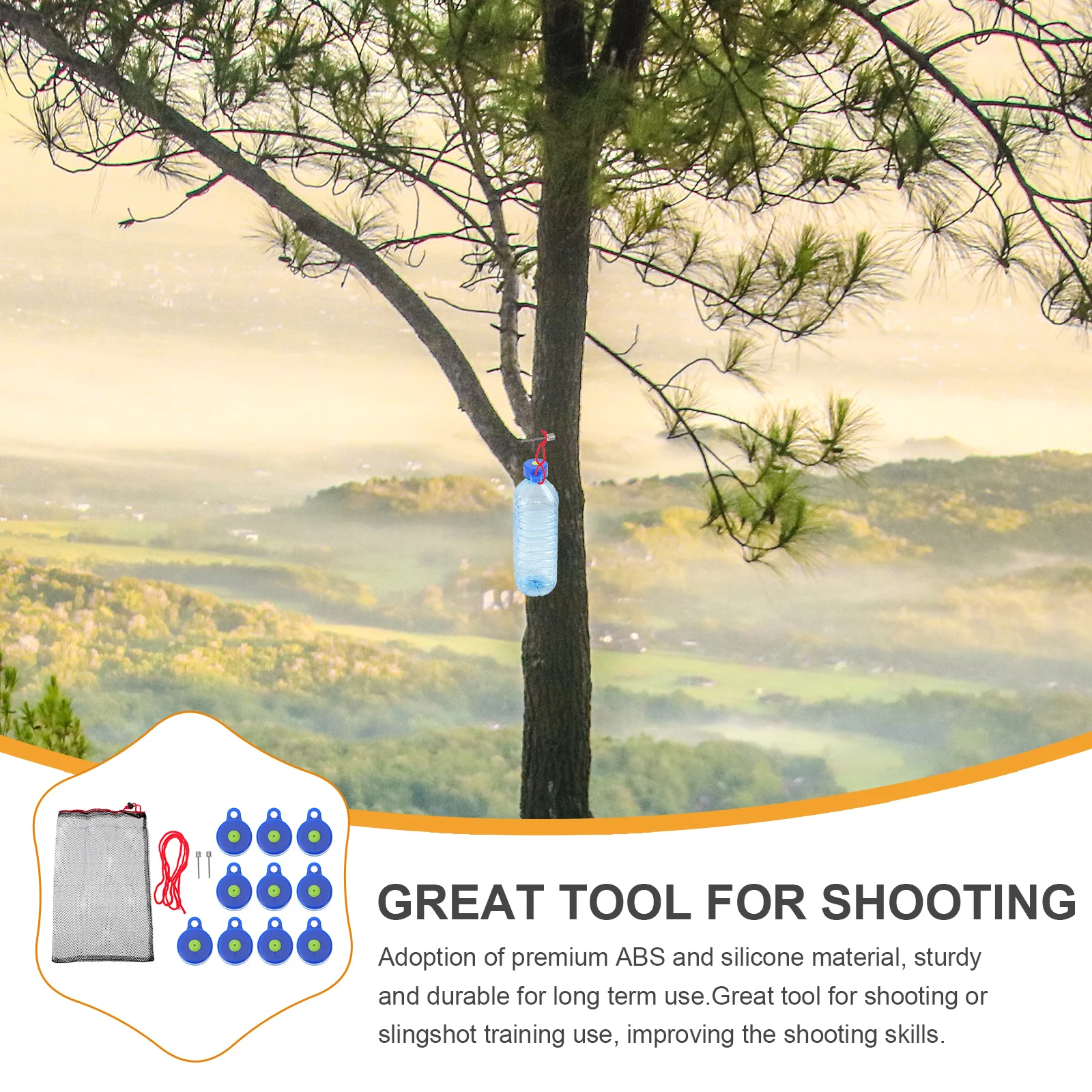 

10pcs High Pressure Caps Reusable Sturdy Abs Silicone Material Outdoor Shooting Training Tool Portable Range