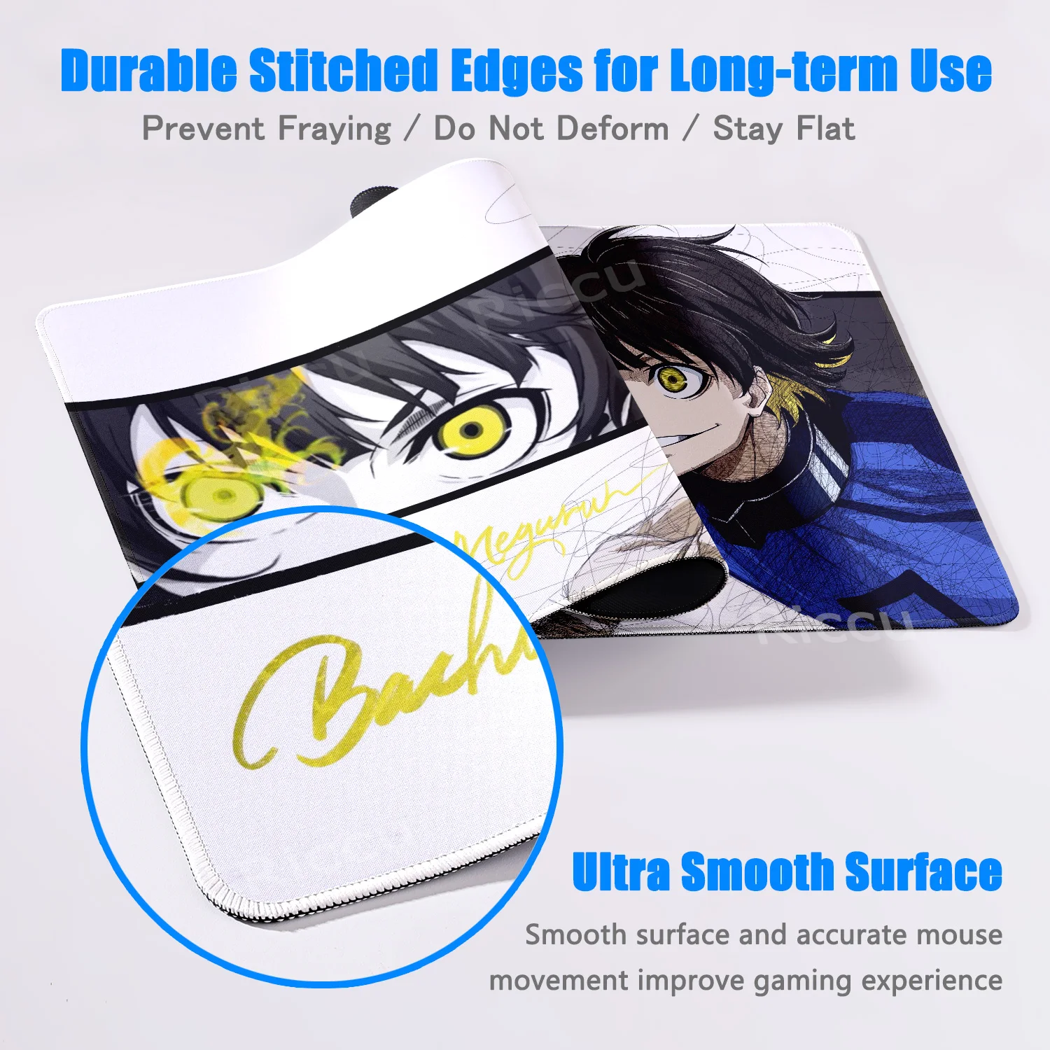 أنيمي الأزرق قفل جديد ماوس الوسادة XXL ألعاب الكمبيوتر المحمول سرعة المنزل طاولة مكتبية لوحة المفاتيح كبيرة المطاط عدم الانزلاق Deskmat الألعاب الملحقات