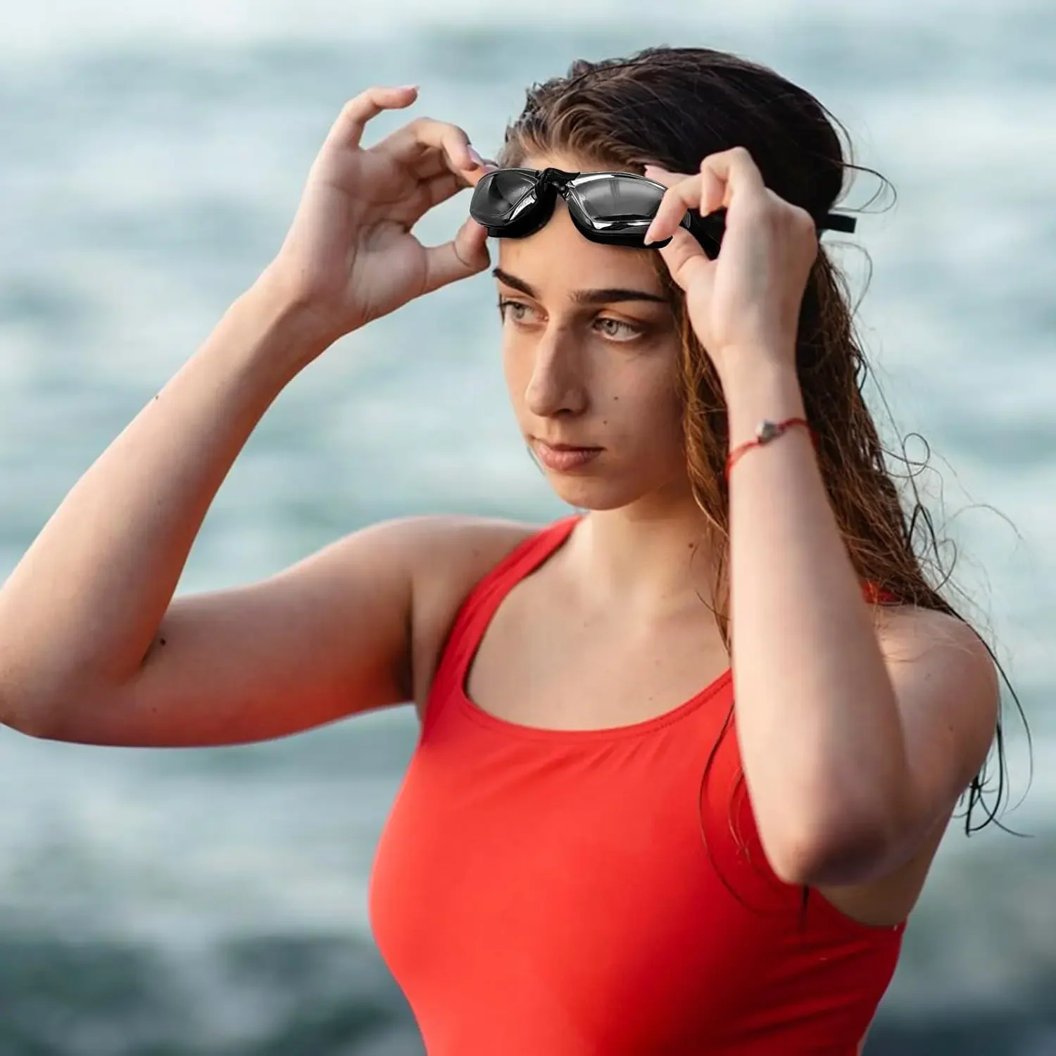 Schwimm brille Profession elle Schwimm brille Anti-Fog Anti-UV Keine undichte Schwimm brille Einstellbare Schwimm brille mit klarer Sicht – Detail 7