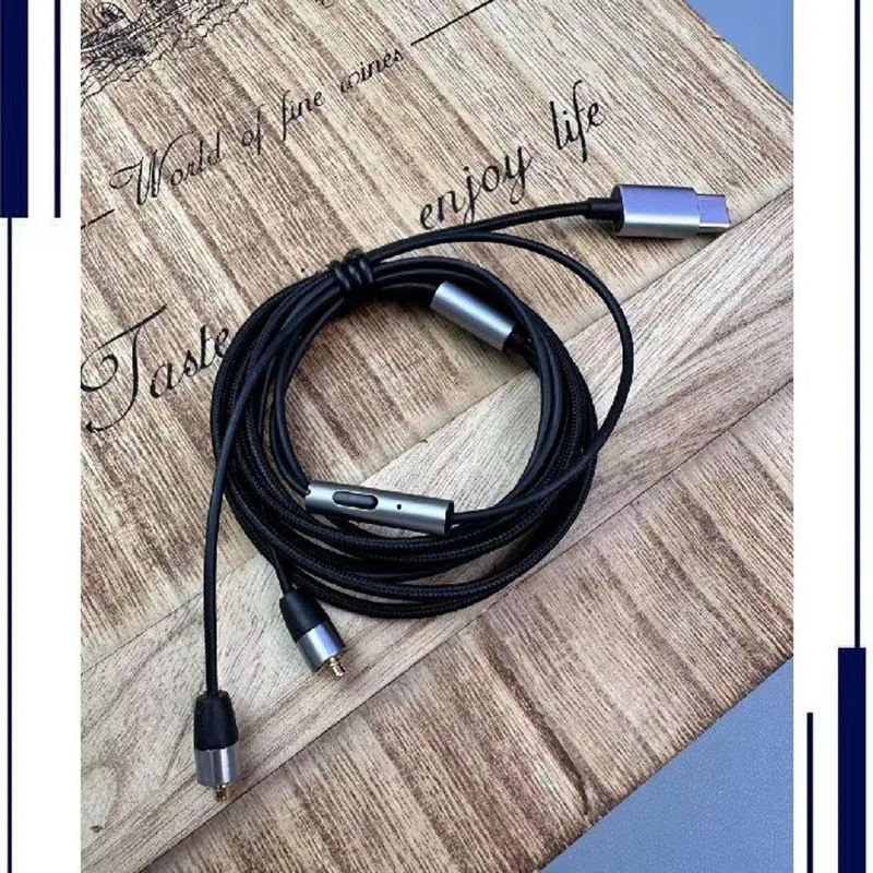 BES3100 HIFI Type-C to MMCX Headphone Upgrade Cable 24K Gold-plated Expansion Pin With Microphone Supports Android iPad Laptop