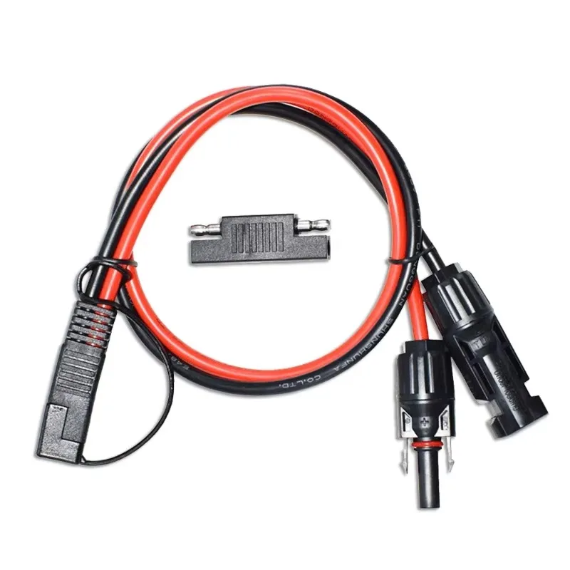 0.5M 1M 1.5M 10AWG SAE to MC--4 Cable with SAE Adapter Vehicle Jump Start & Energy Storage Battery Waterproof Plug