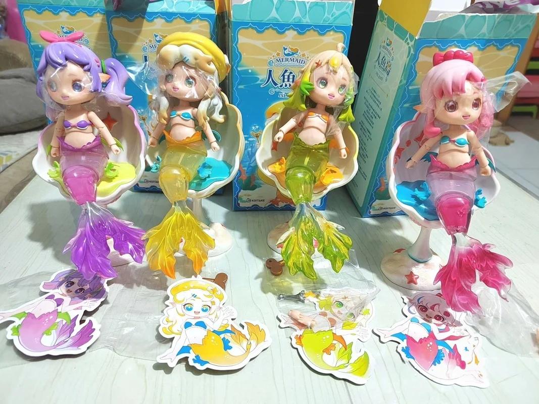 Genuine Mermaid Island Bjd Movable Doll Series Blind Box Mermaid Toy Ornament Bjd Gorgeous Seat Replaceable Fish Tail Accessorie