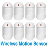 Detector de movimiento PIR inalámbrico, Sensor infrarrojo EV1527 de 433MHz, compatible con fuente de alimentación USB de 5V para sistema de alarma de seguridad antirrobo para el hogar