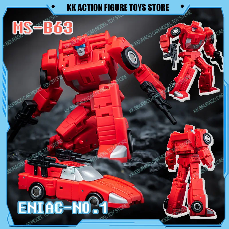 

Игрушка-трансформер MS Toys MS-B63 ENIAC-No.1, фигурка, маленький масштаб, красный спортивный автомобиль B63, оригинальный цвет, подарок Computron OC