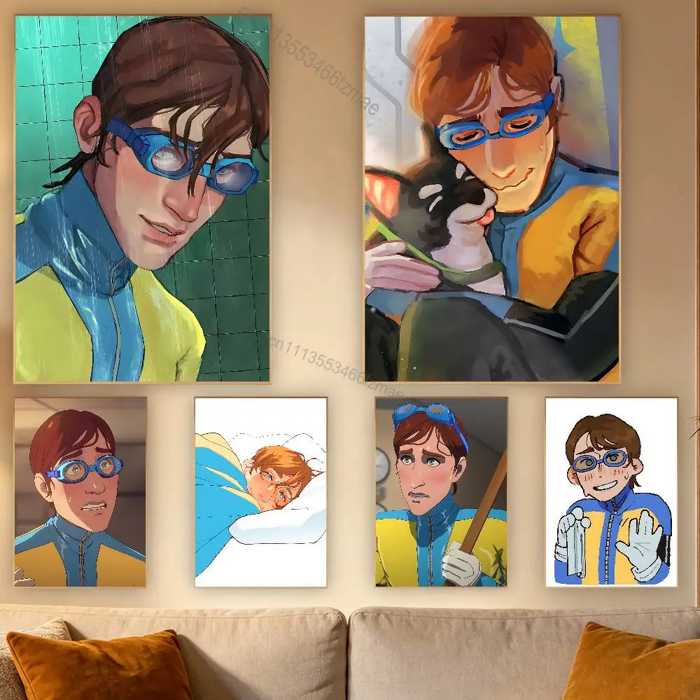 W-Waterboy D-Dispatch Cute Poster Wall For Sticky Decoration Waterproof Home Living Room Bedroom Bar