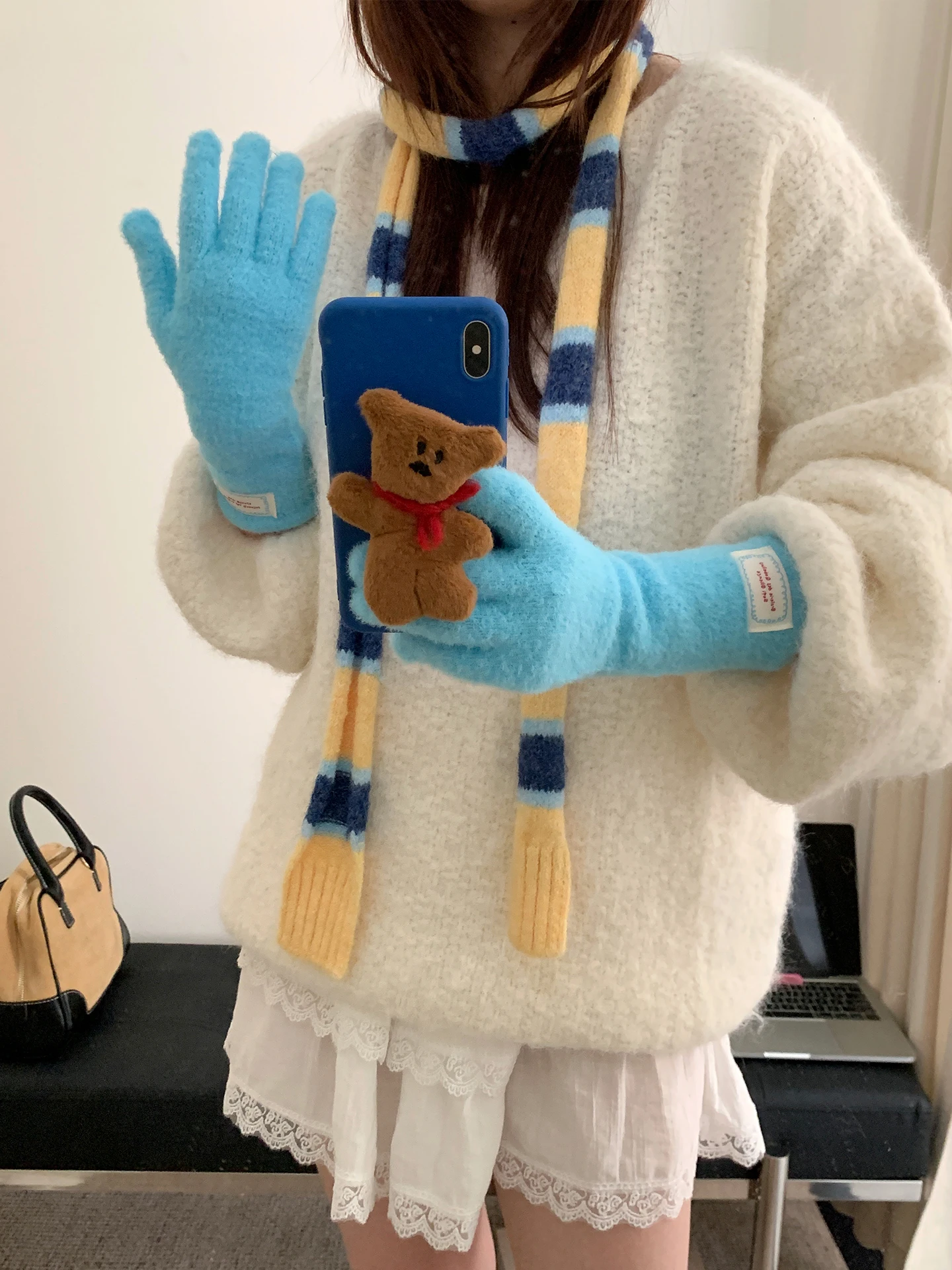 coreano-sle-doce-colorido-plu-luvas-de-dedo-feminino-inverno-touchscreen-ible-ciclismo-ao-ar-livre-calor-versatil