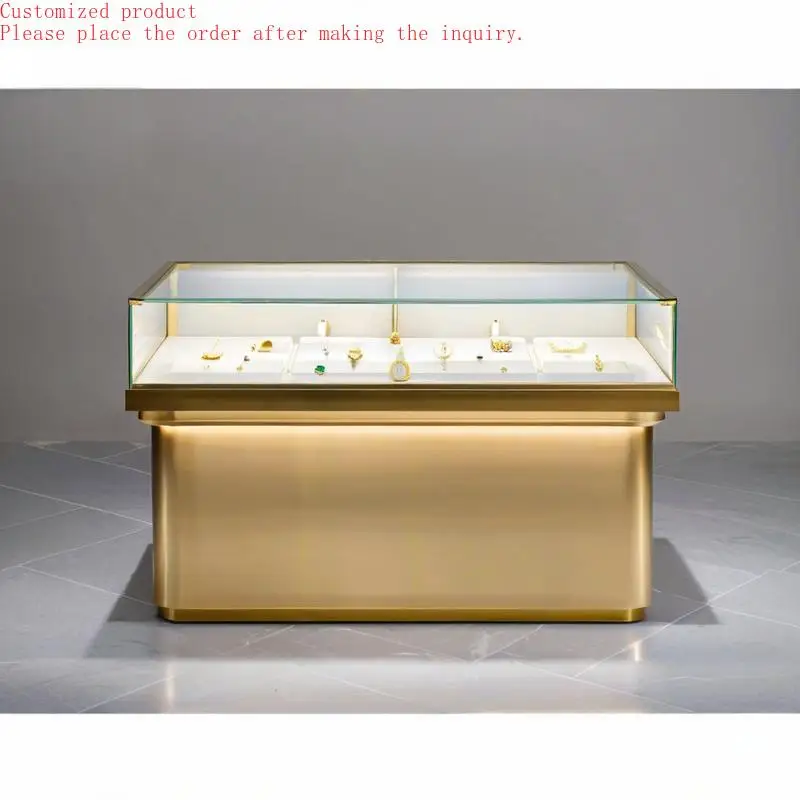

Custom.Original Design Three-Layer Stainless Steel Jewelry and Clothing Storage Cabinet with Lighting for Jewelry Stores