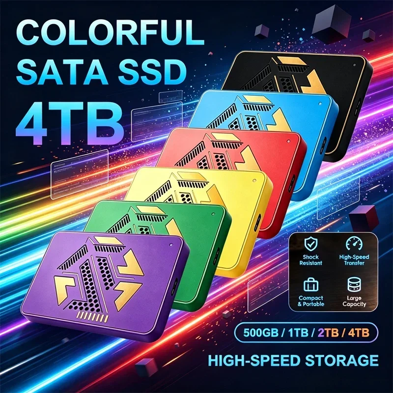 High Speed SATA SSD 2.5 Inch 4TB Internal Solid State Drive, Shock Resistant SATA3 Hard Disk 1TB 2TB For PC Notebook Computer