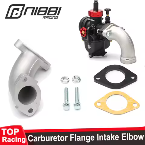 NIBBI Carburetor Flange Intake Elbow Manifold Adapter For PE Carburetor Motorcycle Accessories Horizontal Engine Modified Parts